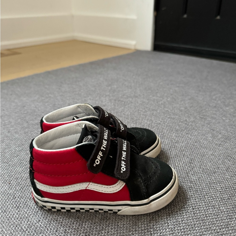 Vans Kids Red and Black Shoes